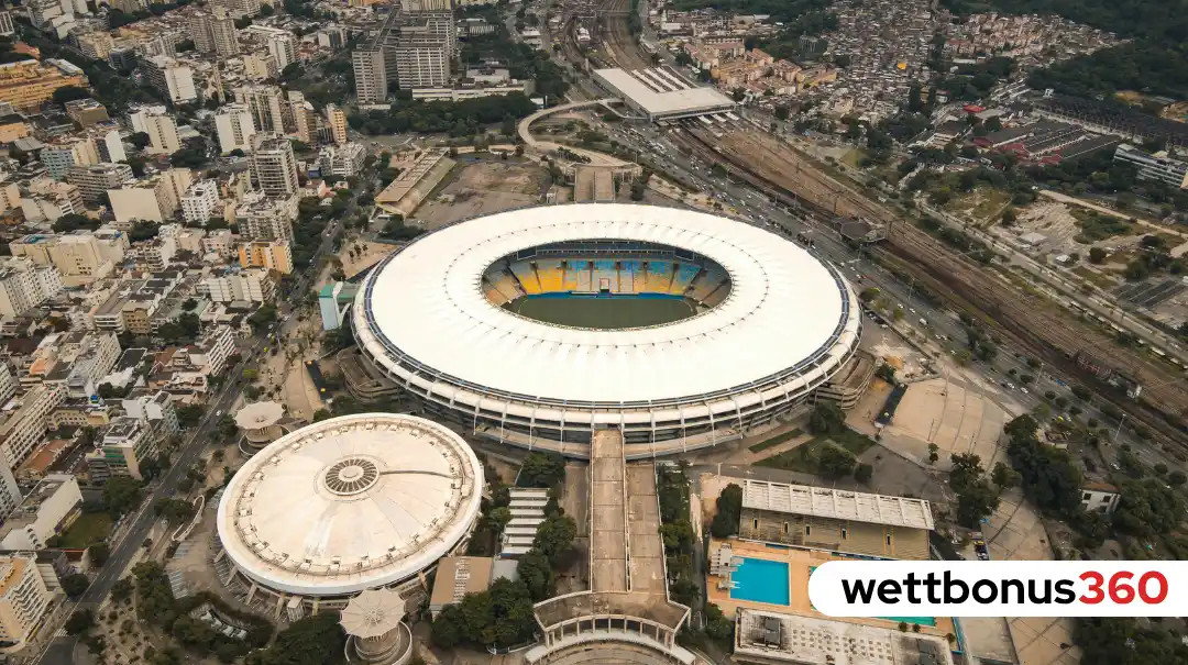 Foto des Stadions Maracana Stadion in Rio de Janeiro mit einem Fassungsvermögen von 200.000 Zuschauer